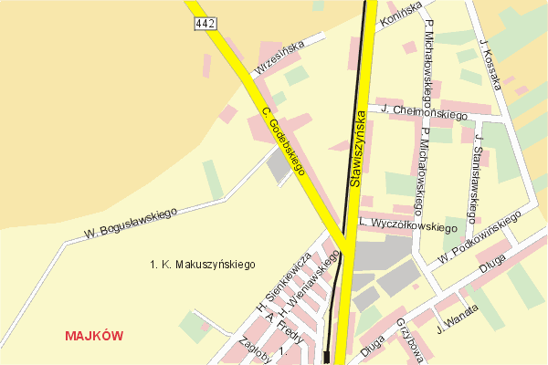 Mapa ( Plan ) Kalisza. Warstwa gwna. Kalisz - Wielkopolska.    
   Warstwa gwna prezentuje ukad ulic Kalisza, oraz okolicznych miejscowoci. Zaznaczono: gwne trasy komunikacyjne, trasy przelotowe Kalisza, jeziora, rzeki, trasy kolejowe, tereny zielone, przemysowe i zarysy zabudowa. Mapa wykonana jest w skali 1:10 000 - warstwa podstawowa oraz w wikszych skalach.

Kalisz - warstwa gwna Internetowego Planu Kalisza serwisu Cyber Wielkopolska.