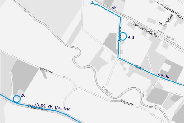 Mapa ( Plan ) Kalisza. Warstwa komunikacyjna. Kalisz - Wielkopolska.    

   Warstwa komunikacyjna prezentuje ukad ulic Kalisza, oraz okolicznych miejscowoci wraz z zaznaczonymi liniami komunikacji miejskiej i podmiejskiej. Zaznaczono: linie autobusowe dzienne i nocne. Mapa wykonana jest w skali 1:10 000 - warstwa komunikacyjna.

Kalisz - warstwa komunikacyjna Internetowego Planu Kalisza serwisu Cyber Wielkopolska.