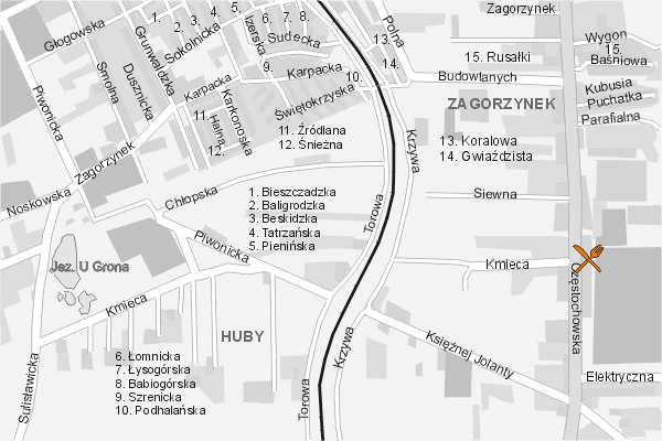 Mapa ( Plan ) Kalisza. Turystyczny Kalisz. Kalisz - Wielkopolska.  
  
   Warstwa turystyczna prezentuje lokalizacje obiektw turystycznych (zabytki, muzea, punkty widokowe, itp.) na terenie Kalisza. Mapa wykonana jest w skali 1:10 000 - warstwa turystyczny Kalisz.

Kalisz - warstwa turystyczna Internetowego Planu Kalisza serwisu Cyber Wielkopolska.